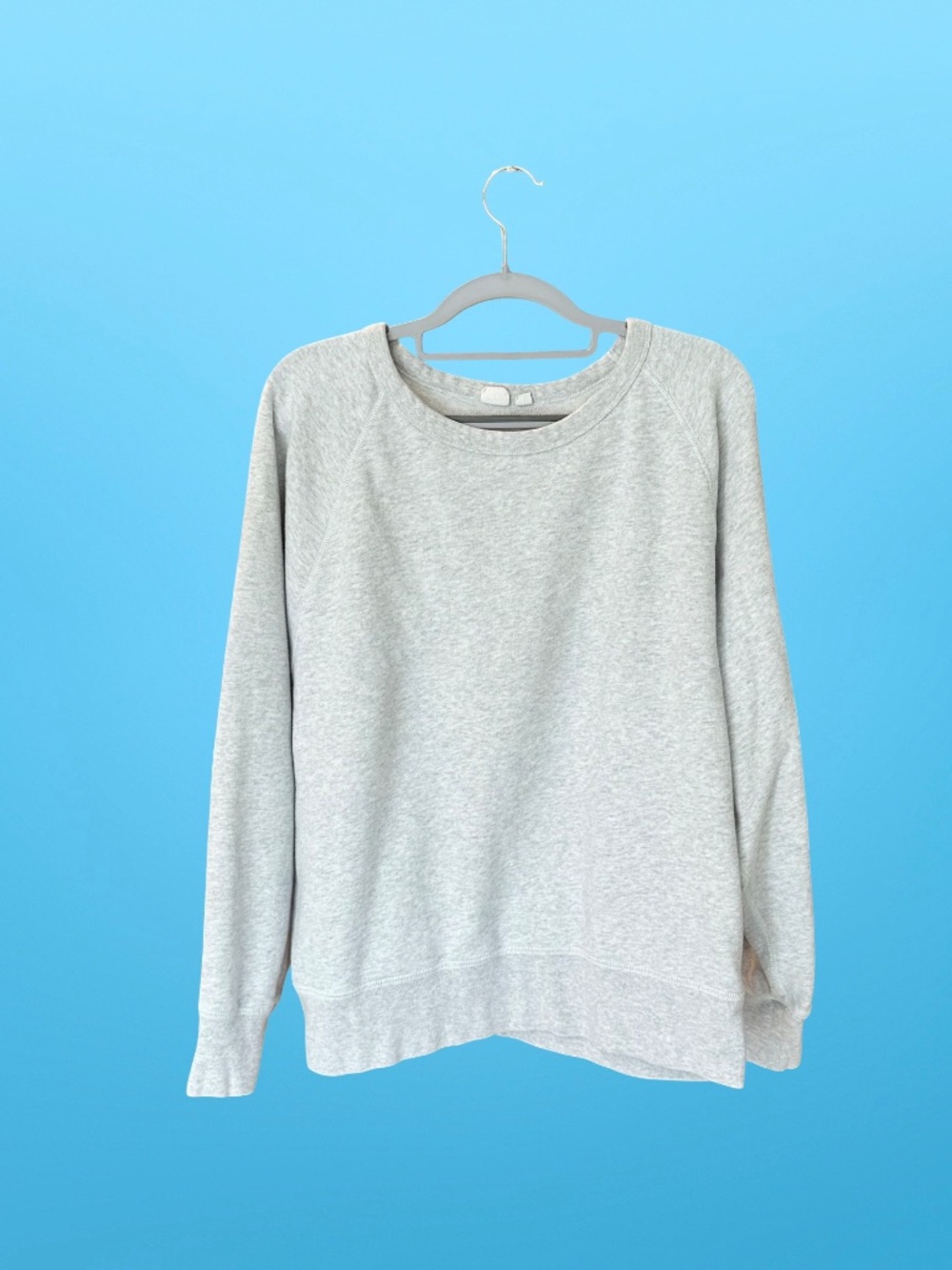 GAP Women's Lightweight Crew Neck Sweatshirt  Gray Size Large - Picture 10 of 10